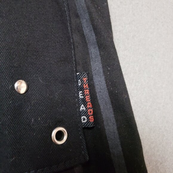 Dead Threads Striped Gothic Punk Bandage Style Pants Zippers - Picture 4 of 5